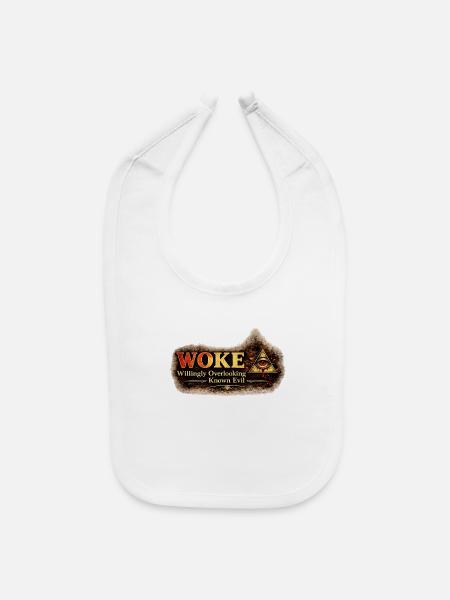 WOKE Acronym - Baby Bib - white - Front