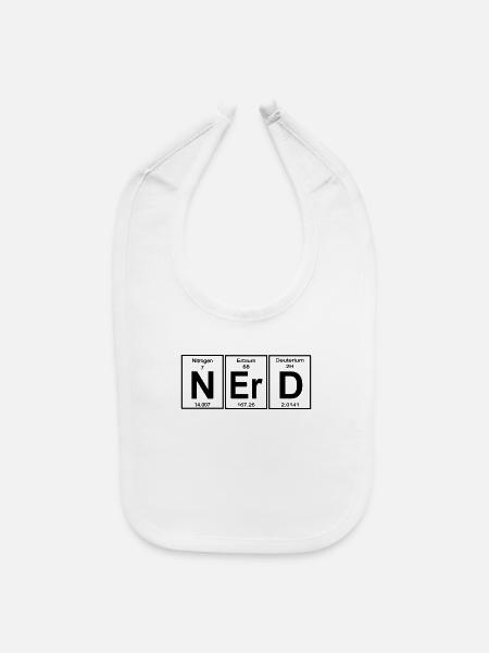 Nerd - Baby Bib - white - Front