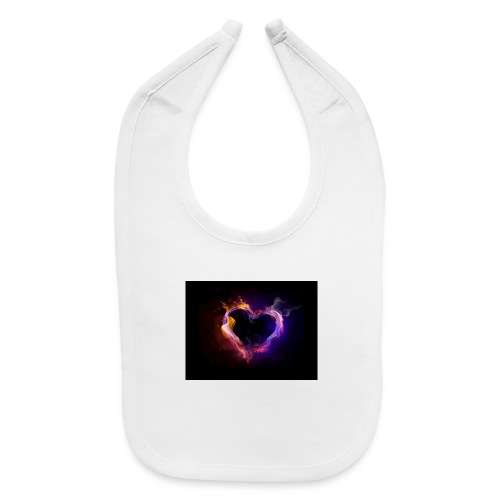 Heart with flames - Baby Bib