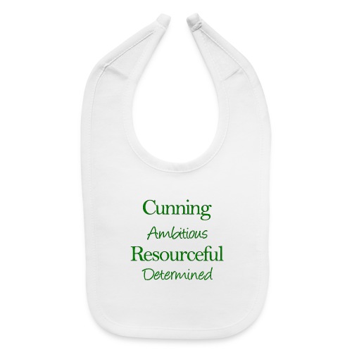 cunning ambitious resourceful determined green fon - Baby Bib
