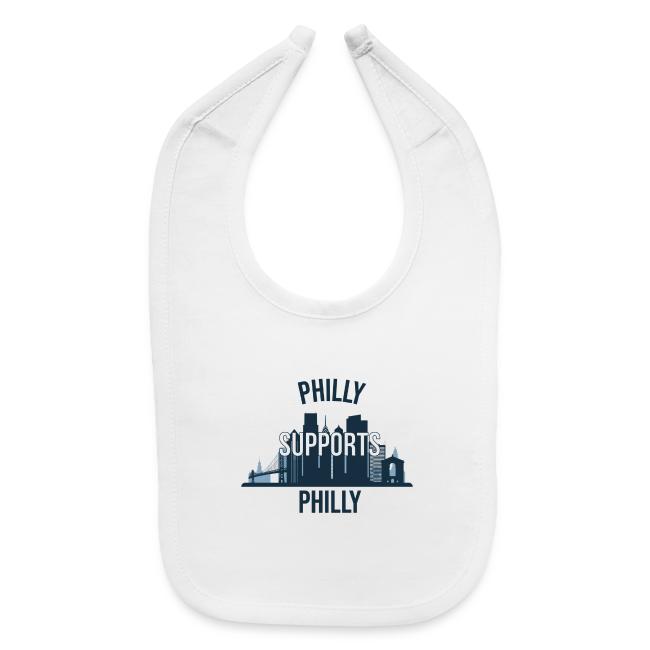 Philly Supports Philly skyline blue transparentbg