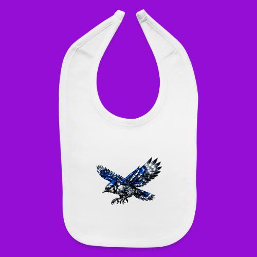 Silver Blue Jay Dive - Baby Bib
