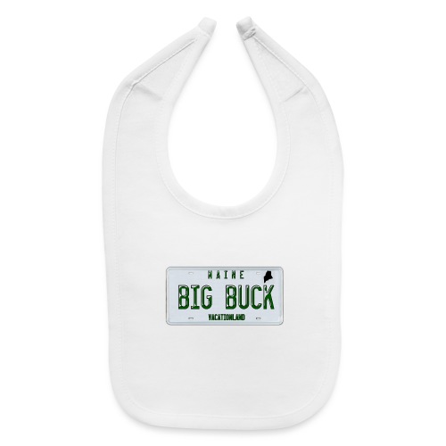 Maine LICENSE PLATE Big Buck Camo - Baby Bib