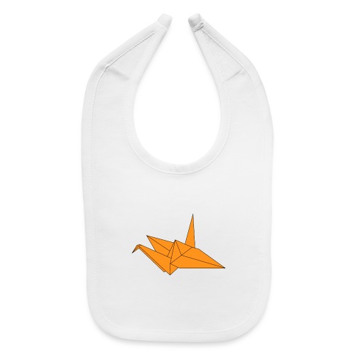 Origami Paper Crane Design - Orange - Baby Bib