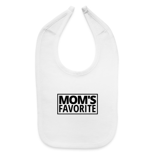MOM'S FAVORITE (Black Stamp Logo) - Baby Bib