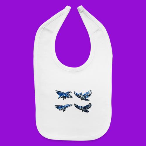 Silver Blue Jay Flight Stages - Baby Bib