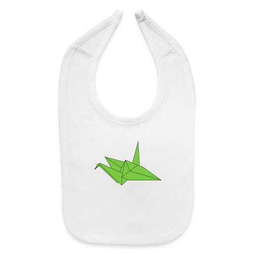 Origami Paper Crane Design - Green - Baby Bib