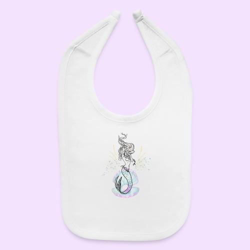 Mermaid Ocean Goddess In Shell - Fairytale Design - Baby Bib