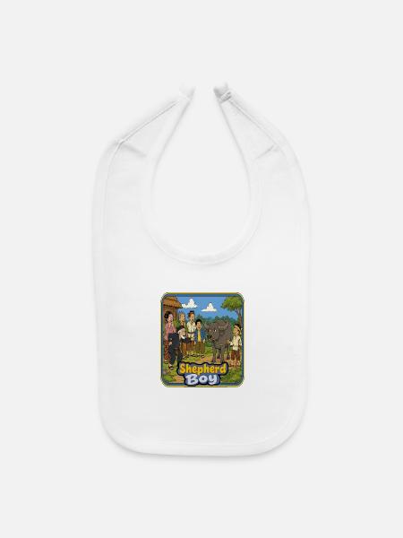 Village Laughter: The Buffalo That Stole The Show - Baby Bib - white - Front