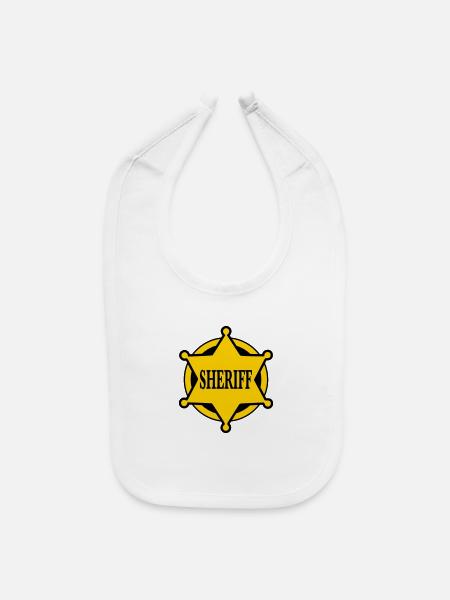 Sheriff - Baby Bib - white - Front