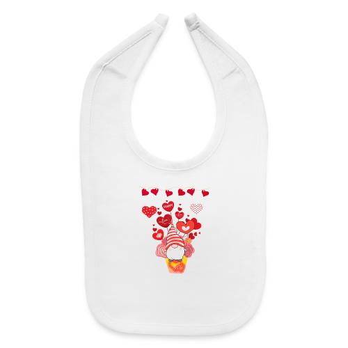 Design wrapped in love hearts, vibrating in love. - Baby Bib