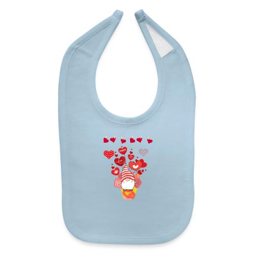 Design wrapped in love hearts, vibrating in love. - Baby Bib
