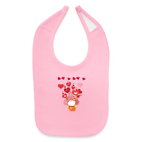 Design wrapped in love hearts, vibrating in love. - Baby Bib