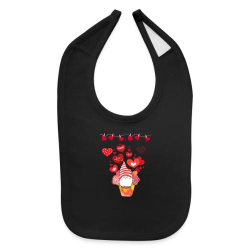 Design wrapped in love hearts, vibrating in love. - Baby Bib