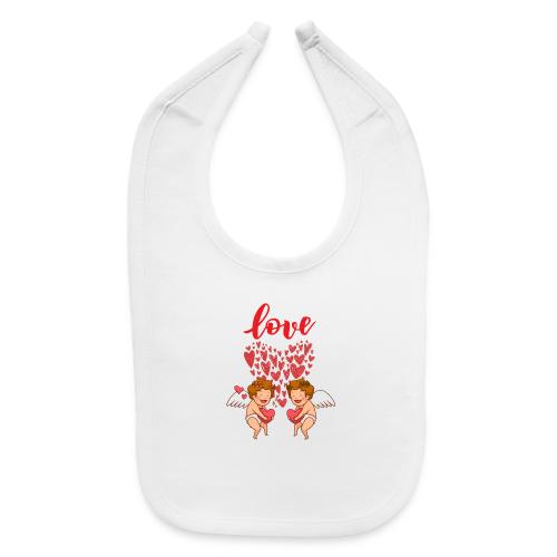 Cupid Love Designs, cupid love angel vibration. - Baby Bib