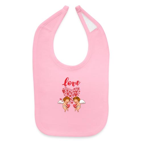 Cupid Love Designs, cupid love angel vibration. - Baby Bib