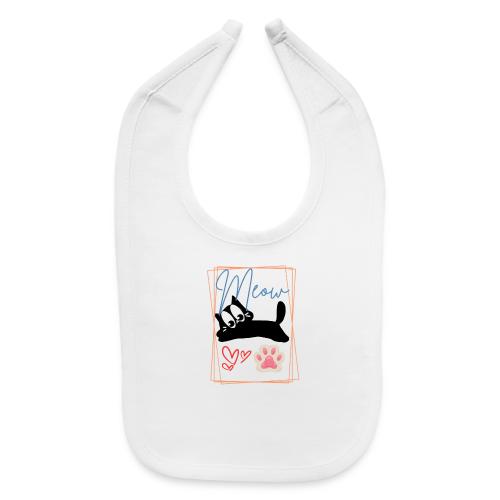 Meow Cat Paw Cute Kitty Lover Design - Baby Bib