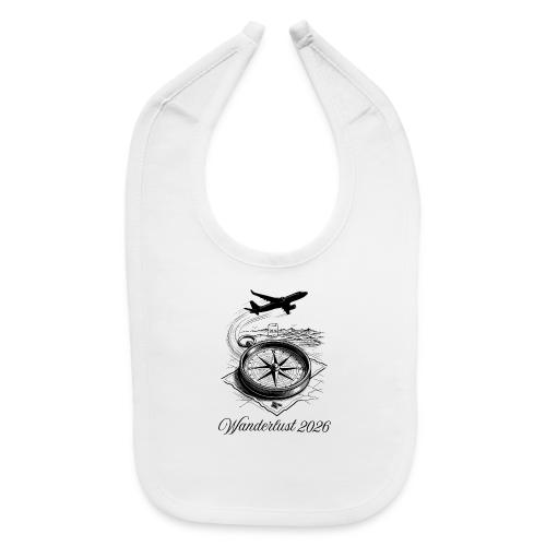 Wanderlust 2026 T-Shirt | Minimalist Travel Plane - Baby Bib
