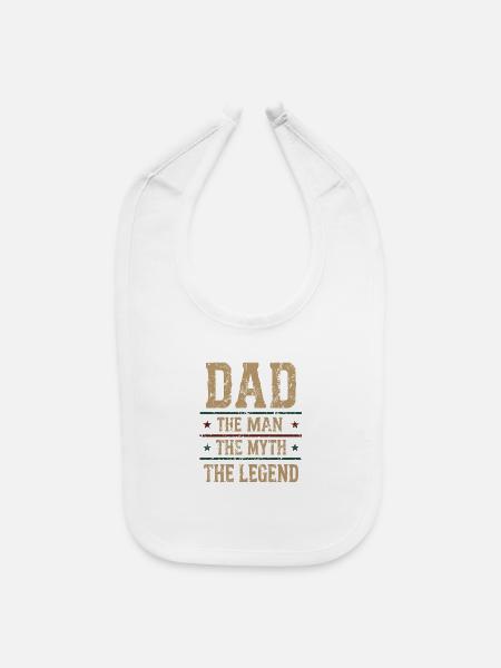 Dad_The_Man_The_Myth_The_Legend_Vintage_Father- - Baby Bib - white - Front