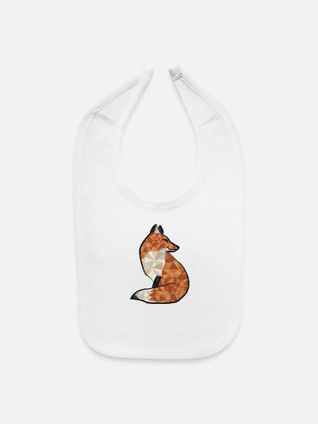 fox triangle - Baby Bib - white - Front