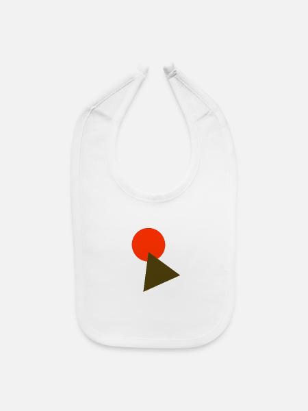 circle and triangle - Baby Bib - white - Front