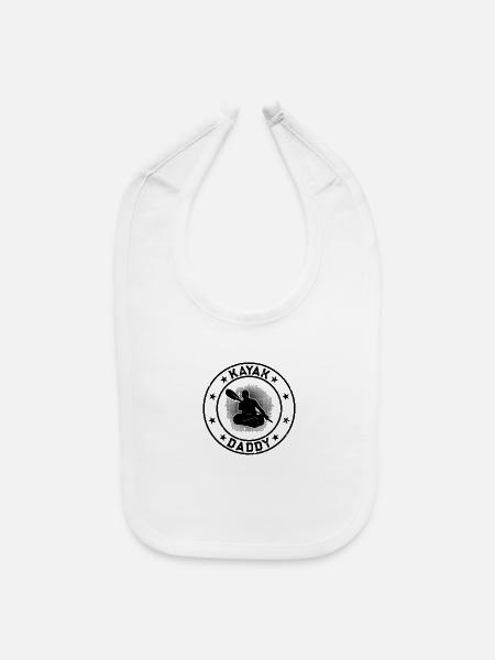 Kayak Daddy Kayaking Daddy - Baby Bib - white - Front