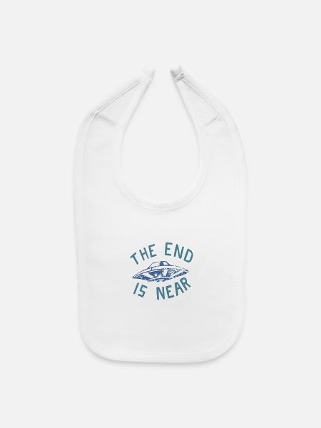 The End is Near - Baby Bib - white - Front