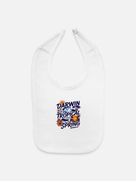 Darwin Tropical Spring Northern Territory - Baby Bib - white - Front