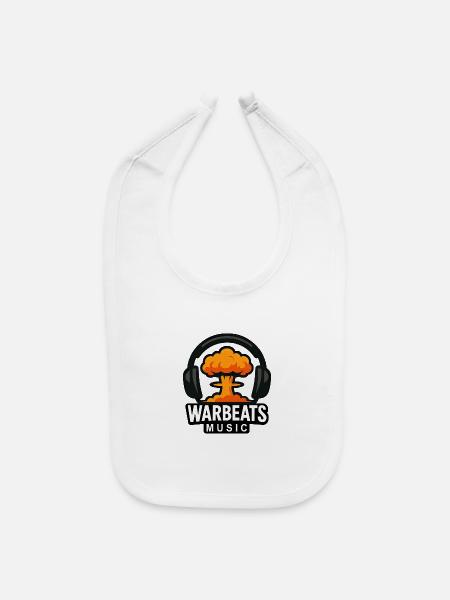 Warbeats Music Bomb Logo - Baby Bib - white - Front