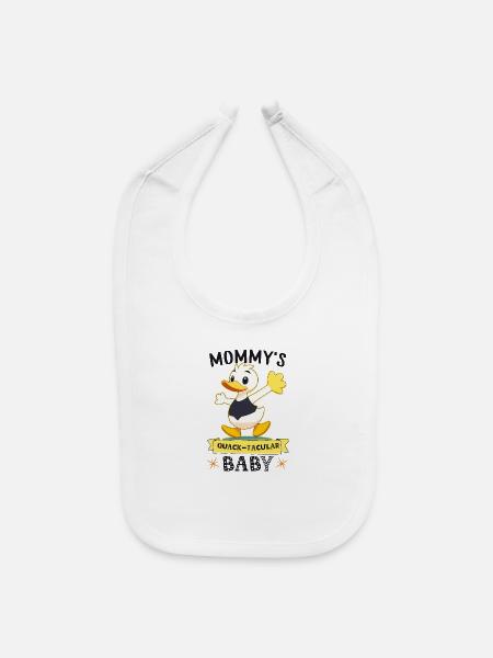 Mommy's Quack-tacular Baby Wear For Infants - Baby Bib - white - Front