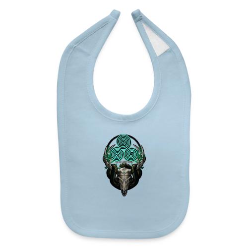 The Antlered Crown (White Text) - Baby Bib