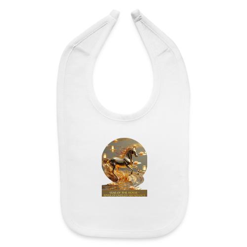 Year of the Horse Abundance T Shirt, Lunar NY Gift - Baby Bib