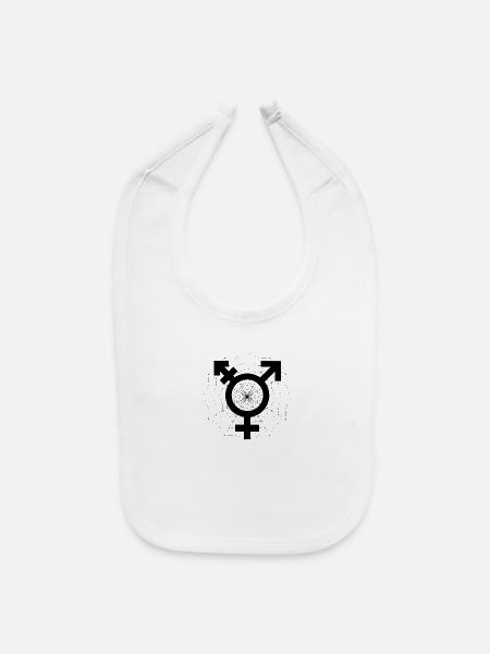 Trans support - Baby Bib - white - Front