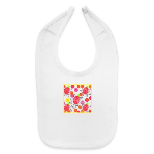 Floral Elegance Symphony Pattern - Baby Bib