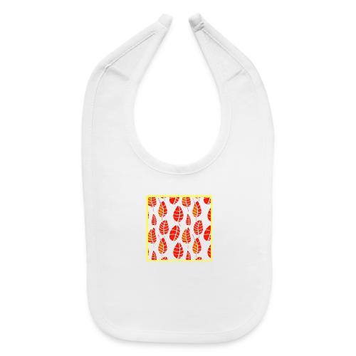 Elegant Leaf Art Neon Aesthetics - Baby Bib