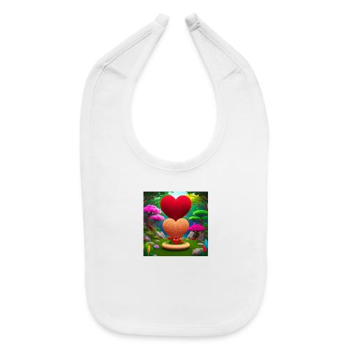 Double Heart, fantasy, nature and fantasy - Baby Bib