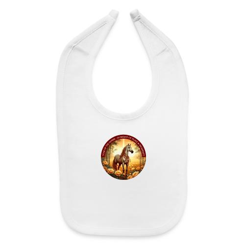 Year of the Horse Guardian T Shirt, Lunar New Year - Baby Bib