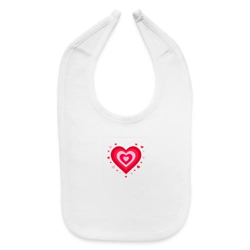 Layered Red & Pink Heart – Cute Valentine Love - Baby Bib