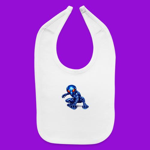 Blue Alien Crouch - Baby Bib