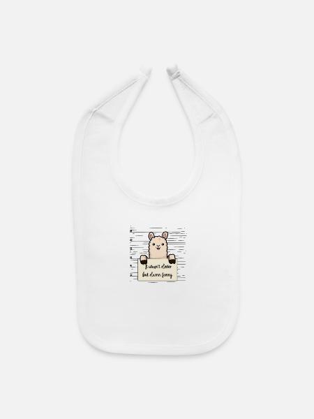 Llama was not clever but funny - Baby Bib - white - Front
