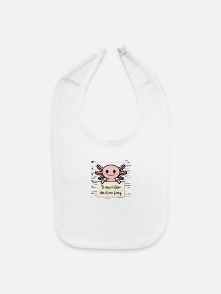 Axolotl was not clever but funny - Baby Bib - white - Front