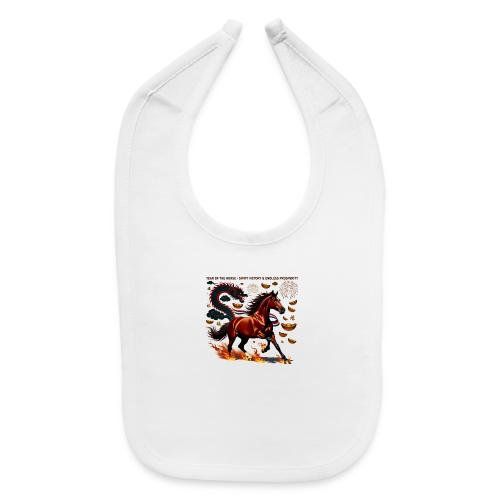 Year of the Horse Victory T Shirt, Lunar New Year - Baby Bib