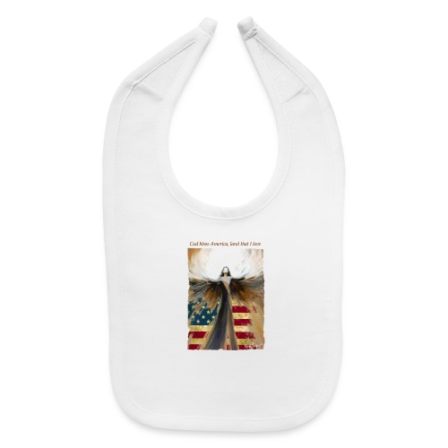 God bless America Angel_Strong color_Brown type - Baby Bib