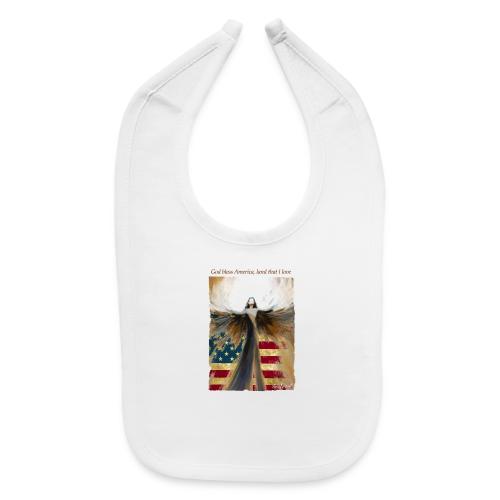 God bless America Angel_Strong color_Brown type - Baby Bib