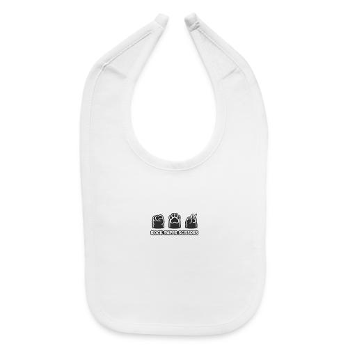 Playful Dog Paw Rock Paper Scissors - Baby Bib