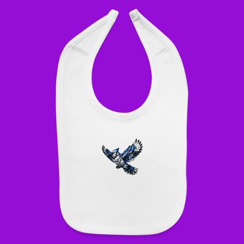 Silver Blue Jay in Flight - Baby Bib