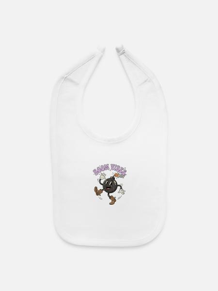Boom Vibes Bomb Graphic Tee - Baby Bib - white - Front