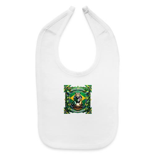 Brazil Jaguar Glory T-Shirt, Flag Pride Badge Gift - Baby Bib