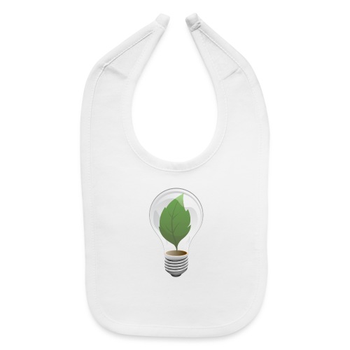 Clean Energy Green Leaf Illustration - Baby Bib