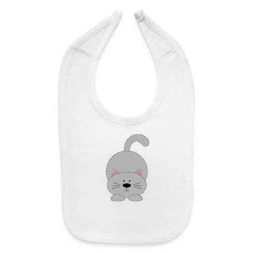 Lovely Grey Kitty - Soft Cozy Newborn Gift - Baby Bib